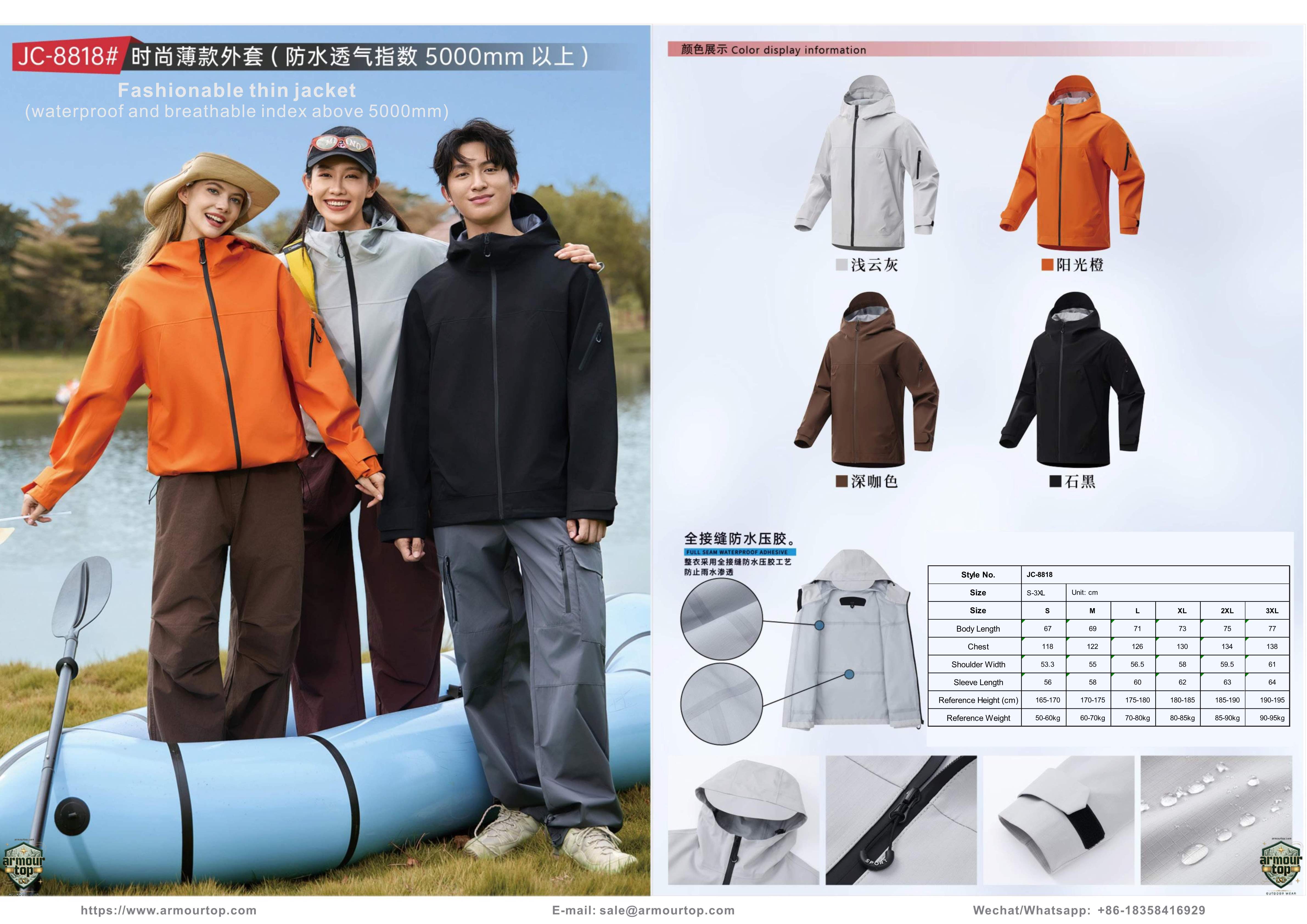 JC-8818 Modische dünne Jacke Übersicht